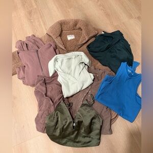 Abercrombie & Fitch Women's Tops in Brown, Green, Blue, and Cream